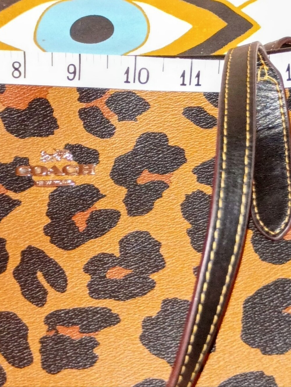 Large Coach City Tote Bag Not Available Retail Leopard Print Great Condition - Picture 10 of 16